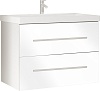 Мебель для ванной Marka One Mix 60П с 2 ящиками, белый глянец, ручки рейлинг