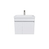 Тумба с умывальником подвесная с дверцами, белая, 60 см, Zodiac, IDDIS, ZOD6CD0i95K подходит ум. 3506000i28
