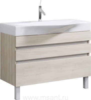 Тумба для комплекта Aqwella 5 stars Бергамо 100 напольная, акация