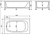Акриловая ванна BelBagno BB101 130x70