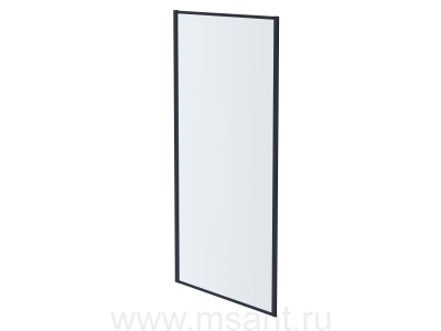 AQ ARI WA 09020BL Неподвижная душевая стенка 900x2000, для комбинации с дверью, профиль черный, стекло прозрачное