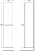 Шкаф-пенал BelBagno Albano 32 R bianco lucido