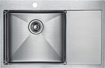 Мойка кухонная Paulmark Elde PM807851-BSL брашированная нержавеющая сталь