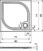 Поддон для душа Riho Kolping DB20 80x80 см