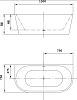 Акриловая ванна Art&Max AM-206-1500-750