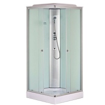 Душевая кабина Loranto CS-6491F(CS-8072) (90х90х215) белая квадратная стекло 4мм поддон 13см