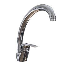 Смеситель для кухни 40k MIXLINE ML03-032 высокий излив б/отв боковая п/гайку (без подводки)
