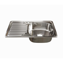 Мойка врез 76х42 (0,6) прав вып 3 1/2 MIXLINE 16см с сифоном