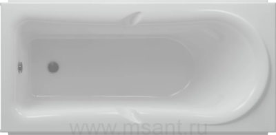 Акриловая ванна Акватек Леда 170x80 с каркасом, фронтальным экраном, сливом-переливом (слева)