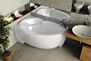 Акриловая ванна Акватек Бетта 150x95 L, с каркасом, фронтальным экраном и сливом-переливом