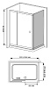 Душевой уголок RGW Classic CL-45 (1010-1060)x700x1850 стекло шиншилла