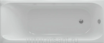 Акриловая ванна Акватек Альфа 170x70 с каркасом, сливом-переливом (слева или справа), без фронтального экрана