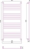 Полотенцесушитель водяной Сунержа Богема+ 120x60, прямая