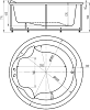 Акриловая ванна Aquatek Аура 180x180 с каркасом, фронтальным экраном, сливом-переливом
