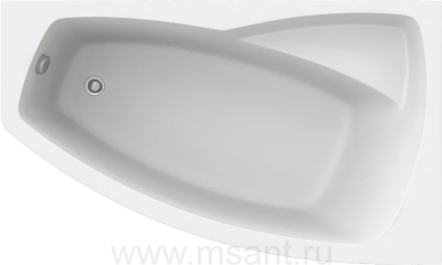 Ванна из литьевого акрила BASpro Камея 160x95 R на каркасе