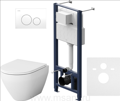 Комплект унитаз с инсталляцией AM.PM Spirit V2.0 IS49001.701700 с сиденьем микролифт
