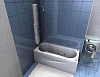 Акриловая ванна Aquatek Афродита 150x70, с каркасом, фронтальным экраном, сливом-переливом (слева)
