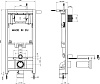 Комплект унитаз с инсталляцией Jacob Delafon Elite E21742RU-00 кнопка хром