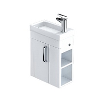 Тумба с умывальником, 40 см, подвесная, полки справа, TORR, IDDIS, TOR40WRi95K