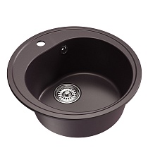 Мойкa MIXLINE ML-GM11 круглая, шоколад (345), 500мм (глуб. чаши 180)