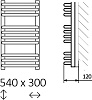 Полотенцесушитель электрический Terma Alex 54х40 белый, 300W