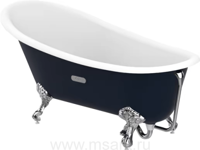 Чугунная ванна Roca Carmen anti-slip 234250004 160х80см + ножки, темно-синяя