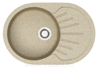 Кухонная мойка AZARIO Flora 750x505x210 искусственный мрамор, цвет песочный (CS00079915)
