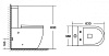 Унитаз напольный Azario CORSA безободковый с бачком и сиденьем микролифт (AZ-2062S)