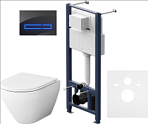 Комплект унитаз с инсталляцией AM.PM Spirit V2.0 IS450A38.701700 с сиденьем микролифт, сенсорная кнопка