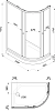 Душевой уголок Triton Коралл А Щ0000043489 левое 120х80 см, Белый, Мозаика с поддоном 