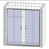 Душевая дверь в нишу Kubele DE019D4-MAT-BLMT 150 см, профиль матовый черный