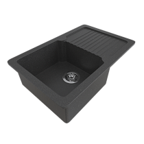 Мойкa MIXLINE ML-GMS24 СТАНДАРТ с крылом, черный (308), 765*490*200мм