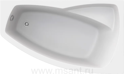 Ванна из литьевого акрила BASpro Камея 150x90 R на каркасе