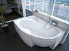 Акриловая ванна Акватек Вега 170x105 L, с каркасом, фронтальным экраном, сливом-переливом