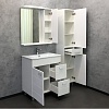 Мебель для ванной Comforty Модена М 75, напольная, белая матовая с раковиной Quadro 75