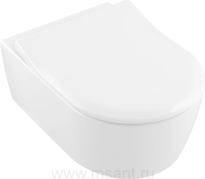 Унитаз подвесной Villeroy & Boch Avento 5656RS01 альпийский белый, безободковый