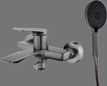 Смеситель для ванны с душем Haiba HB60816-3 пепельный
