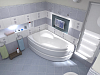Акриловая ванна BAS Сагра 160x100 L на каркасе