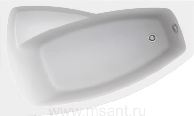 Ванна из литьевого акрила BASpro Камея 160x95 L на каркасе