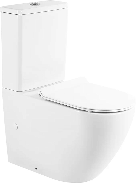Унитаз-компакт BelBagno Sfera-r BB2141CPR крышка BB902SC, безободковый, с микролифтом