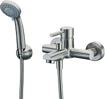 Смеситель Wasserkraft Wern 4201 для ванны с душем, матовый хром
