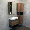 Тумба Comforty Штутгарт 60, подвесная, дуб тёмно-коричневый c раковиной Comforty 9055RA-50
