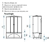 Душевая кабина DOMANI-SPA Neat Slim high 1500*810*2190 белая стеклянная задняя панель сатин матированное стекло 