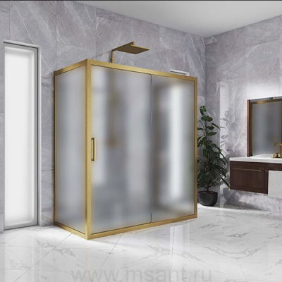 Душевой уголок Kubele DE019R2U-MAT-BR 120х100 см, профиль бронза