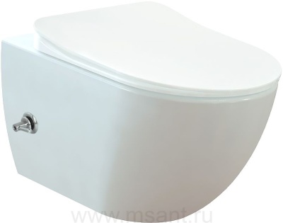 Унитаз подвесной Creavit Free FE322-34CB00E-0002 безободковый с биде смеситель хол/гор безободковый 