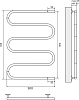 Полотенцесушитель электрический Terminus Ш-образный 500x800