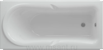 Акриловая ванна Акватек Леда 170x80, с каркасом, фронтальным экраном, сливом-переливом (справа)