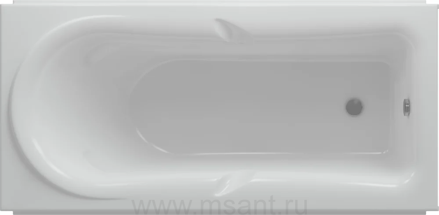 Акриловая ванна Акватек Леда 170x80, с каркасом, фронтальным экраном, сливом-переливом (справа)