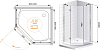 Душевой уголок Cezares BERGAMO-W-P-1-90-C-Cr-L-IV