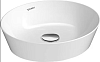Столешница с раковиной Duravit 100, дуб карпентер, без отверстий, с раковиной Duravit Cape Cod, 40, белая